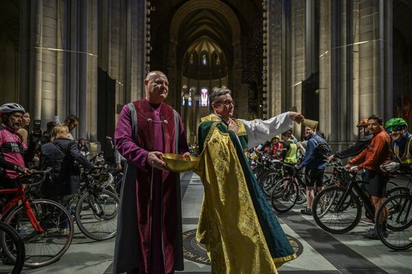 “Cyclists in New York Get Blessed in Church for Protection from Accidents”