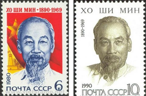 Deux timbres ont été diffusés en 1980 par l’ex-URSS. Photo : Net/CVN