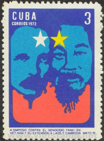 Le Président Hô Chi Minh sur un timbre de Cuba, diffusé en 1972. Photo : Net/CVN