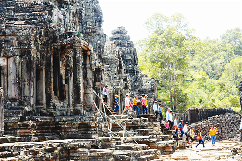 Visite du temple d’Angkor Thom.