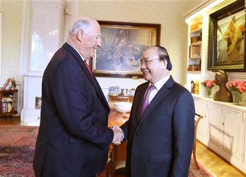 Statsminister Nguyên Xuân Phuc møter kongen av Norge