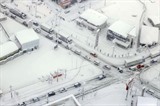 De fortes chutes de neige sur une route dans la ville de Hikone, au Japon. Photo : Kyodo/VNA/CVN
